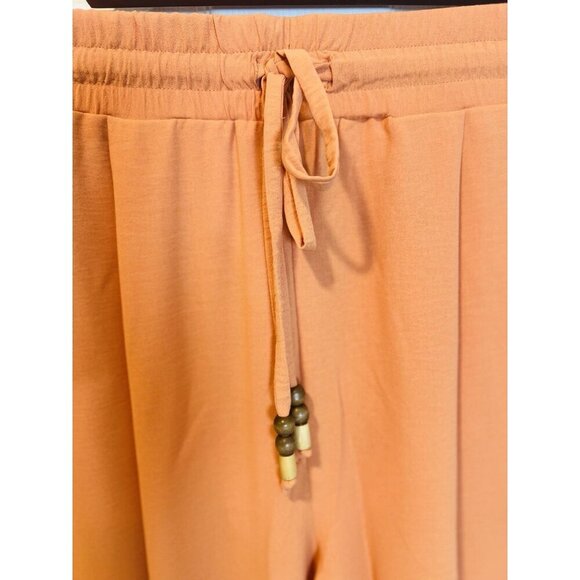 Everyday Jones Coral Cropped Pants Plus Size 1X Athleisure Drawstring Pockets - Picture 4 of 9